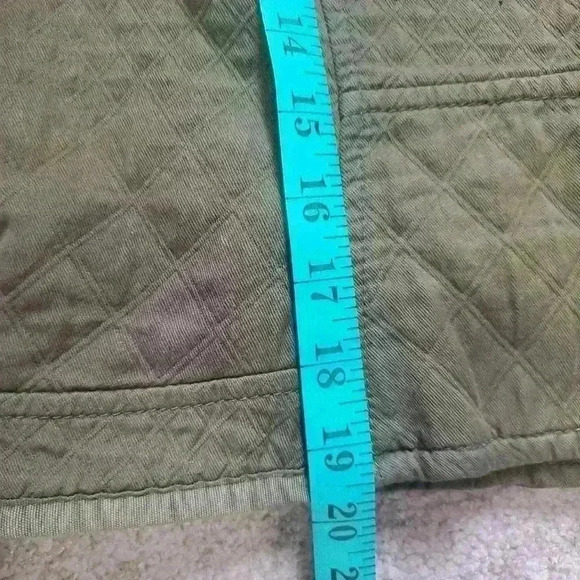 HEI HEI ANTHROPOLOGIE moss green quilted riding jacket. Size small - Picture 11 of 12